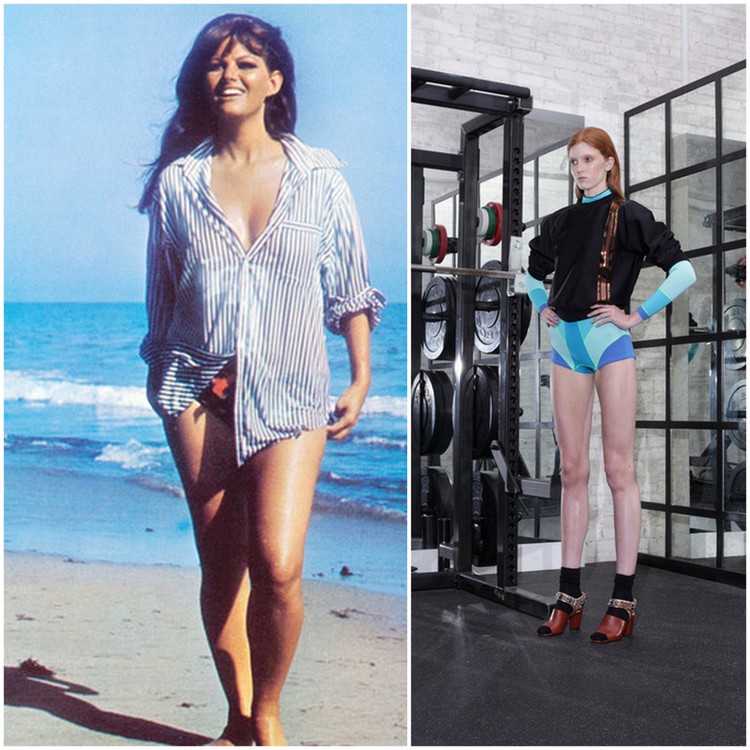 Claudia Cardinale image courtesy of allposters.com and Cynthia Rowley resort 2015 image courtesy of style.com