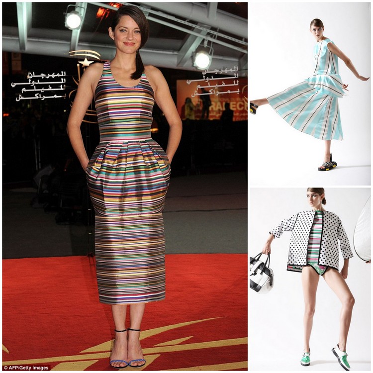 Marion Cotillard image courtesy of .dailymail.co.uk and Antonio Marras resort 2015 images courtesy of style.com