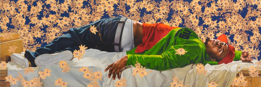 Femme piquee par un serpent, 2008 oil on canvas 102 x 300 inches ©Kehinde Wiley, Courtesy Sean Kelly, New York  