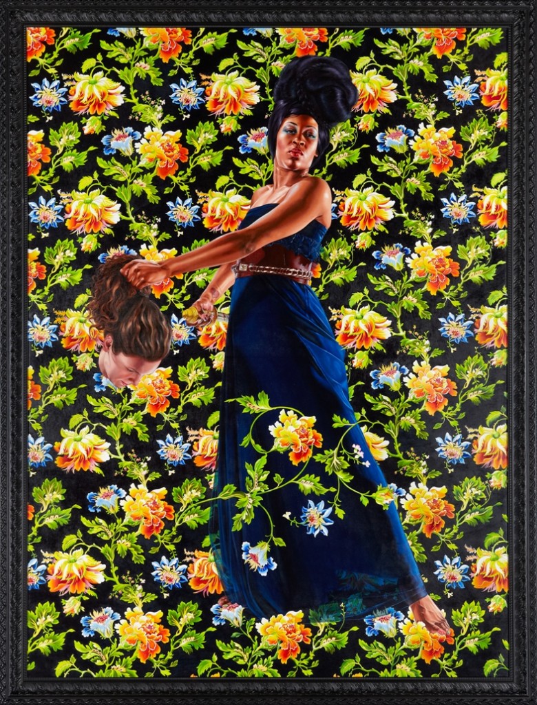Judith and Holofernes, 2012 oil on linen framed: 130 1/2 x 99 7/8 inches  ©Kehinde Wiley, Courtesy Sean Kelly, New York Photo by Jason Wyche  