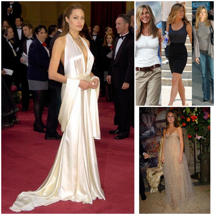 Angelina Jolie, Jennifer Anniston, and Lauren Bush