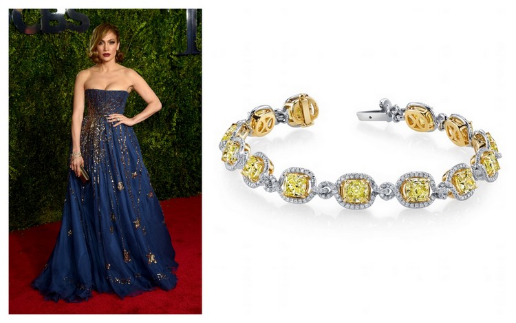 Jennifer Lopez images courtesy of vogue.com, jewelry image courtesy of D'Orazio and Company