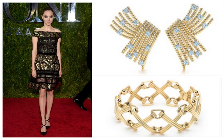 Amanda Seyfried image courtesy of vogue.com, jewelry image courtesy of D'Orazio and Company