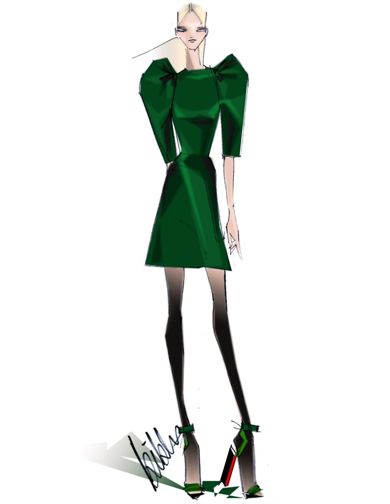 Bibhu Mohapatra fall 2017 sketch courtesy of Think PR